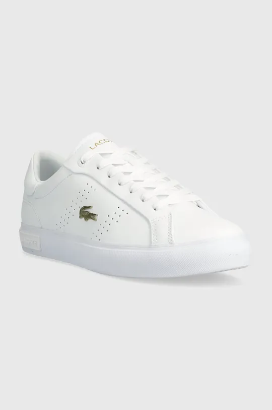 Шкіряні кросівки Lacoste Powercourt 2.0 Leather білий