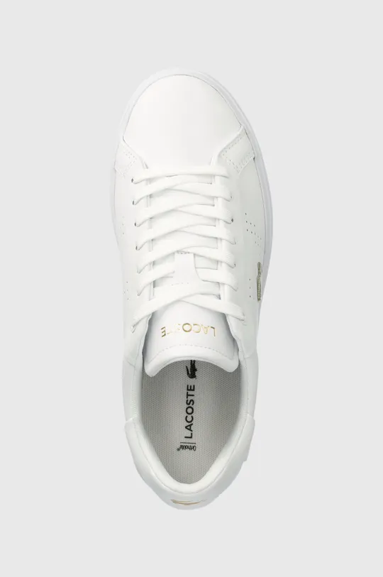 λευκό Δερμάτινα αθλητικά παπούτσια Lacoste Powercourt 2.0 Leather