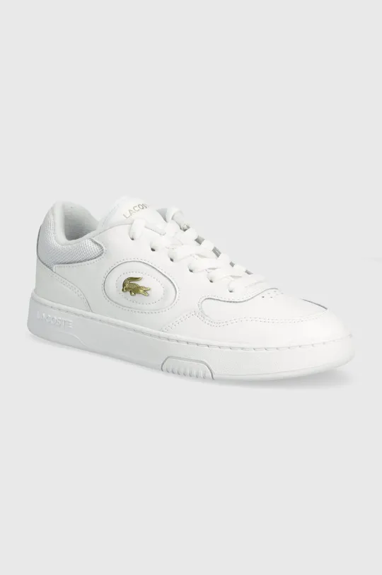biały Lacoste sneakersy skórzane Lineset Leather Damski