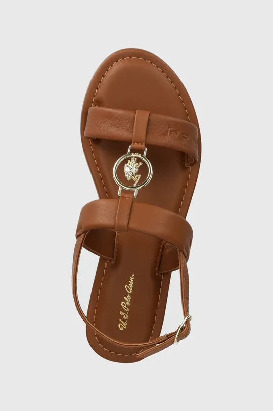 hnedá Kožené sandále U.S. Polo Assn. LINDA