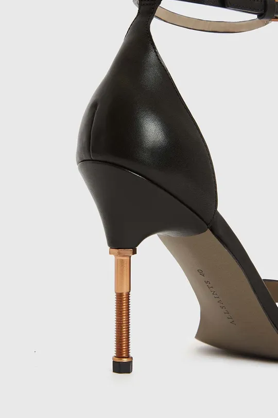 čierna Kožené sandále AllSaints Betty Sandal