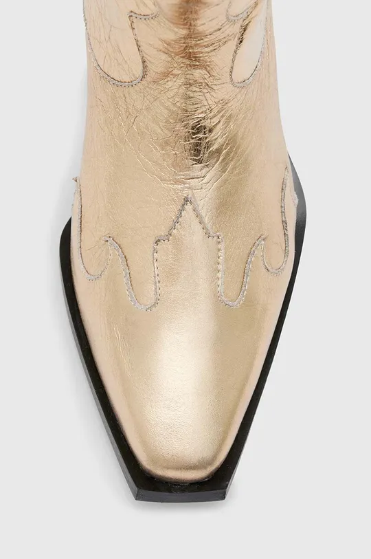 Usnjeni kavbojski škornji AllSaints Dolly Boot Zunanjost: Naravno usnje Notranjost: Naravno usnje Podplat: Sintetični material