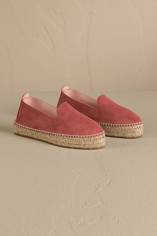 rdeča Espadrile iz semiša Manebi Hamptons Double Sole Espadrilles Ženski