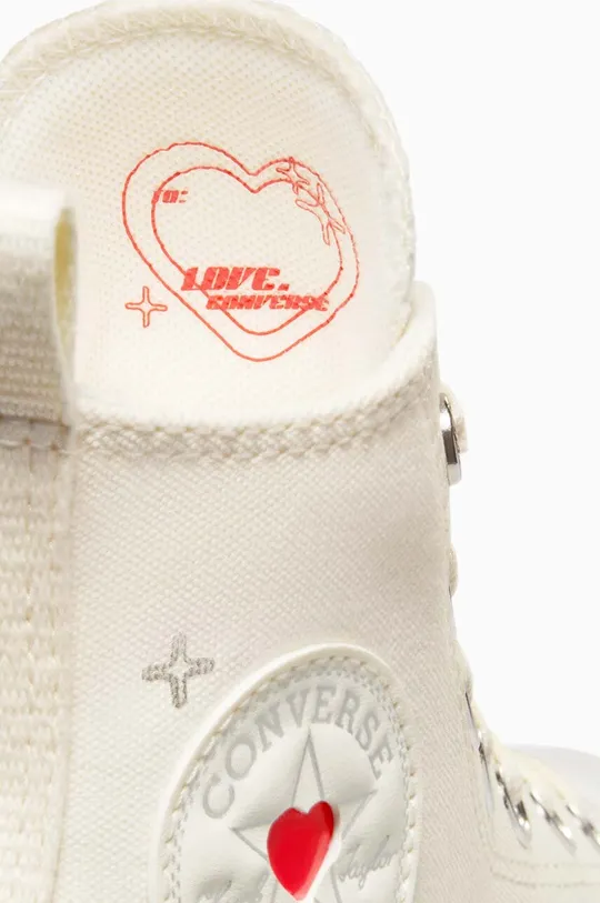 μπεζ Πάνινα παπούτσια Converse Run Star Hike Platform Y2K Heart