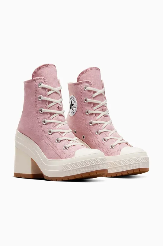 Πάνινα παπούτσια Converse Chuck 70 De Luxe Heel μωβ