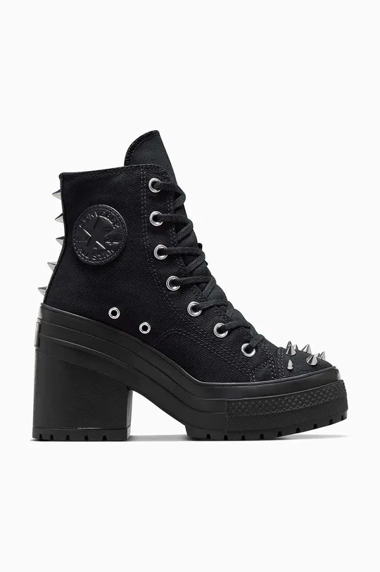 μαύρο Πάνινα παπούτσια Converse Chuck 70 De Luxe Heel Γυναικεία