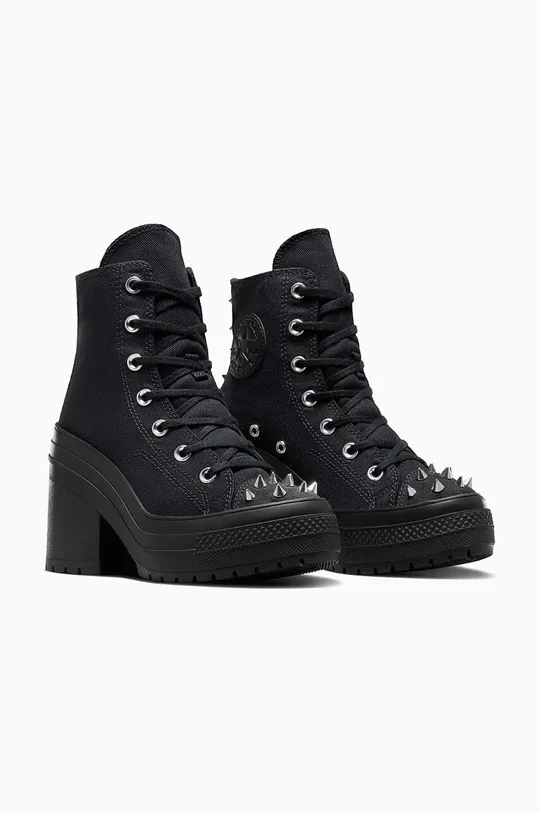 Πάνινα παπούτσια Converse Chuck 70 De Luxe Heel μαύρο
