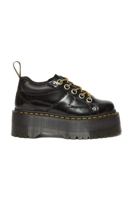 black Dr. Martens leather shoes 5i Quad Max Women’s