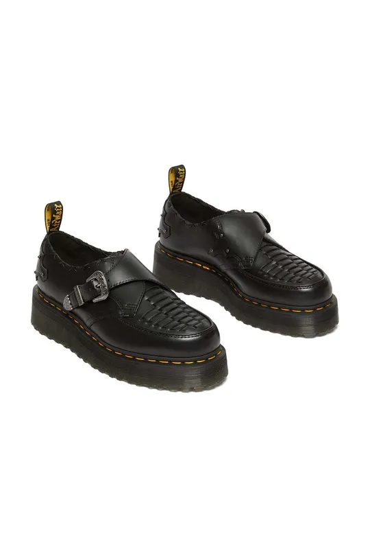 Dr. Martens pantofi de piele Ramsey Quad Monk negru