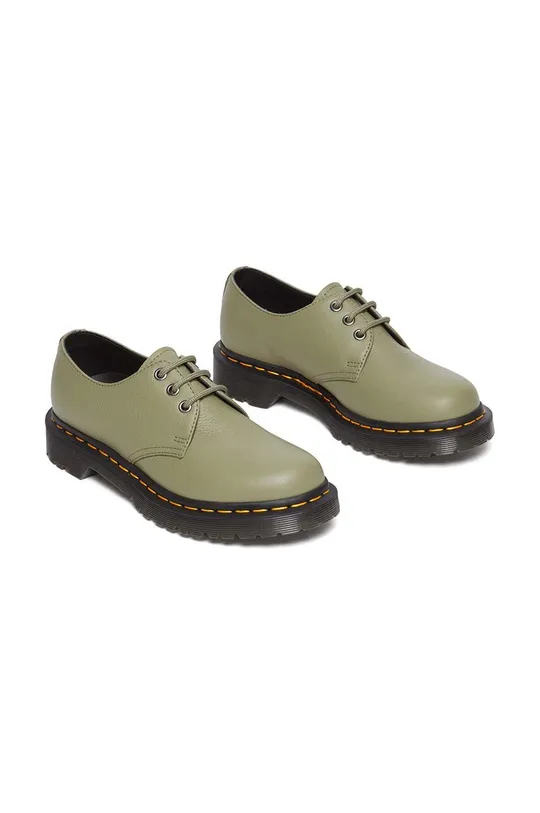 Шкіряні туфлі Dr. Martens 1461 зелений
