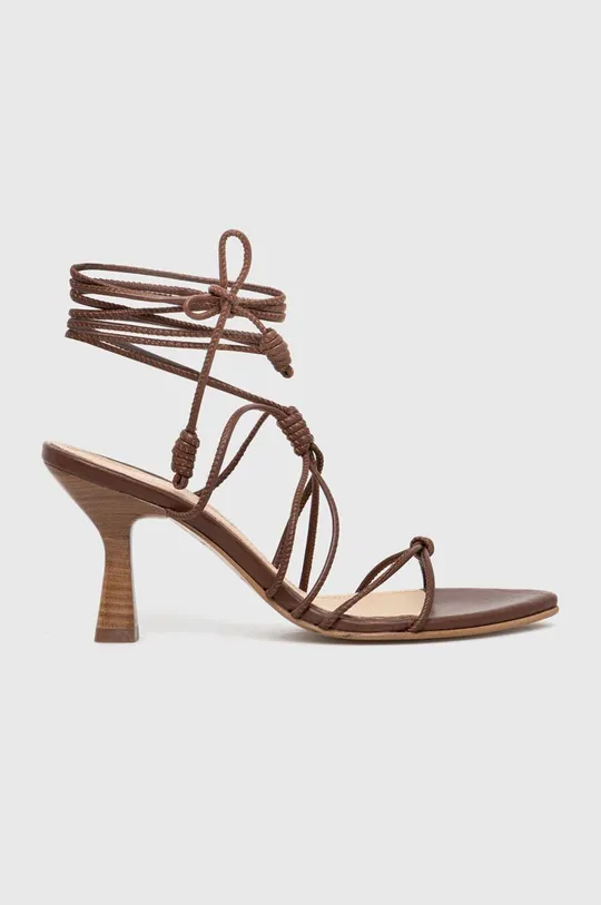 hnedá Kožené sandále Alohas Belinda Dámsky