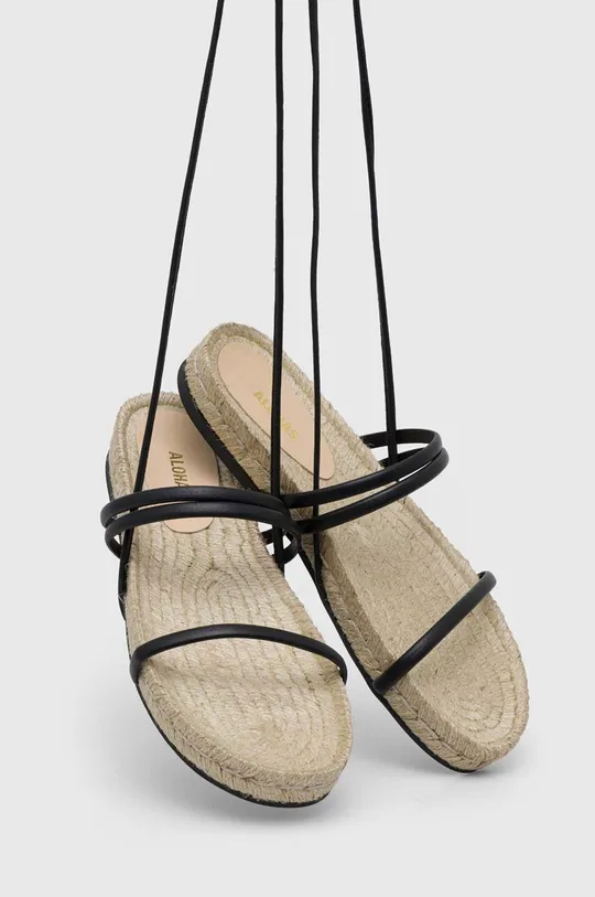 Kožené sandále Alohas Rayna čierna