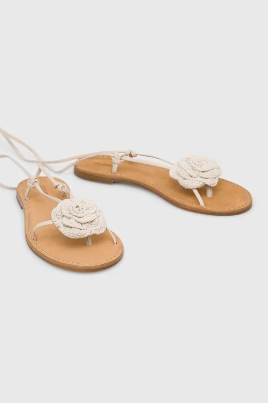 Kožené sandále Alohas Jakara béžová