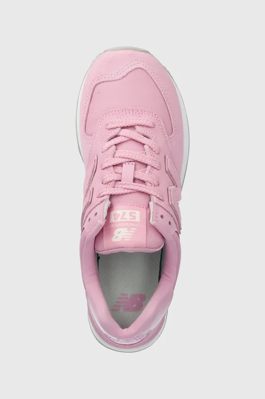 pink New Balance sneakers 574