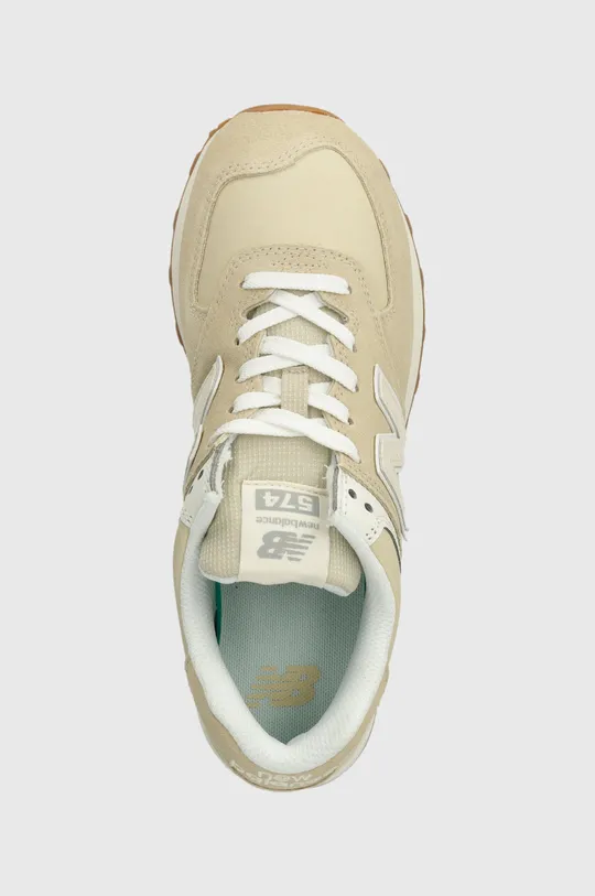 beige New Balance sneakers 574