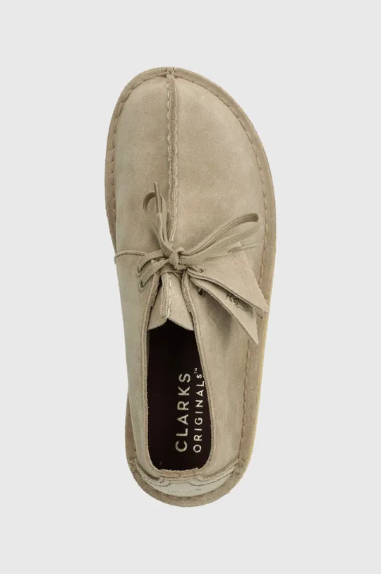 бежов Половинки обувки от велур Clarks Originals Desert Trek
