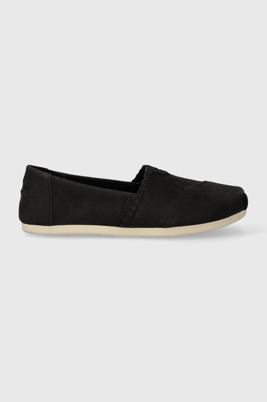 Nubukové espadrilky Toms Alpargata čierna