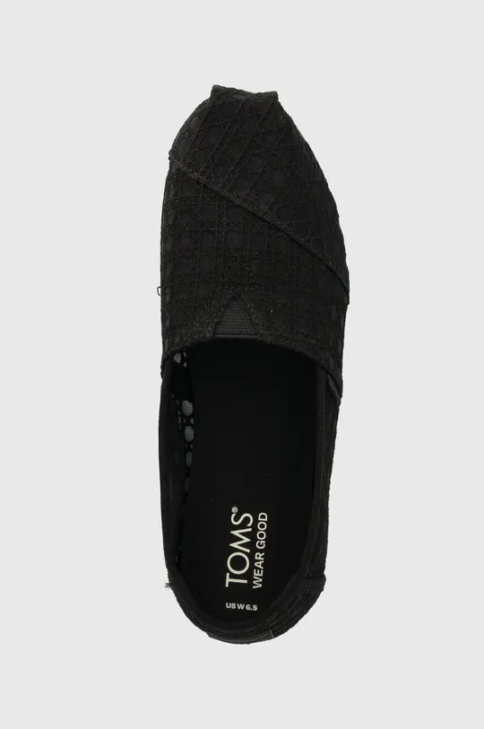 μαύρο Πάνινα παπούτσια Toms Alpargata