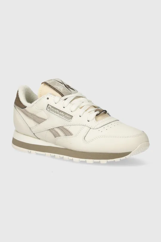 beige Reebok Classic sneakers in pelle Classic Leather Donna