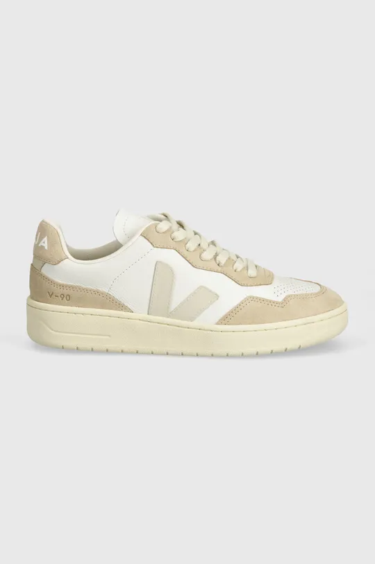 VEJA panelled lace-up sneakers Bianco бежевый