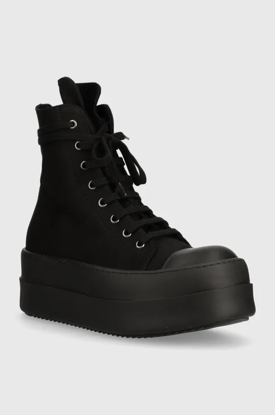 μαύρο Πάνινα παπούτσια Rick Owens Woven Shoes Double Bumper Sneaks Γυναικεία