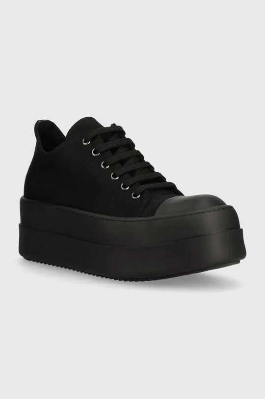 μαύρο Πάνινα παπούτσια Rick Owens Woven Shoes Double Bumper Low Sneaks Γυναικεία