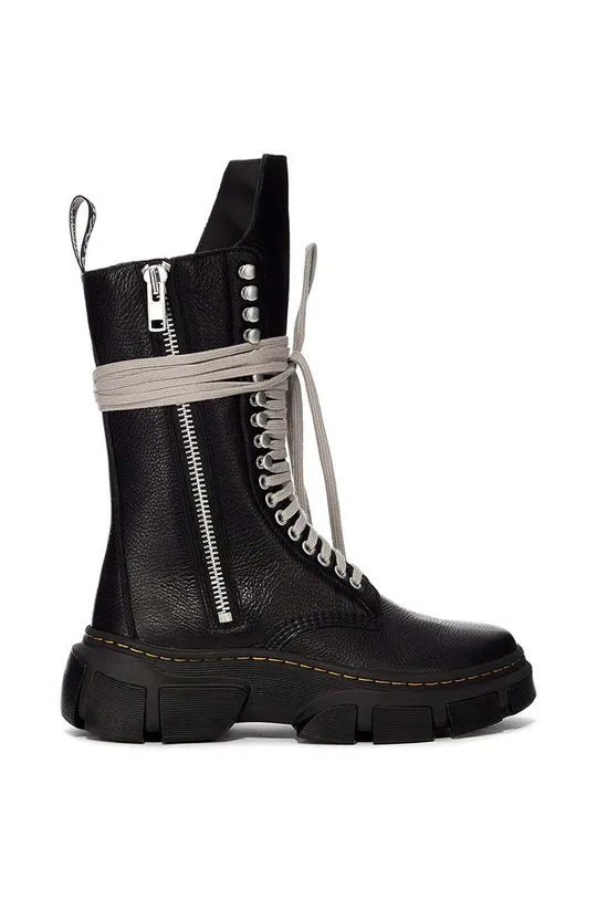 black Rick Owens leather ankle boots x Dr. Martens 1918 Calf Length Boot Women’s
