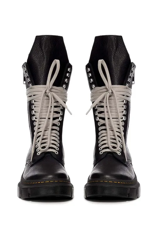 Кожаные полусапожки Rick Owens x Dr. Martens 1918 Calf Length Boot чёрный