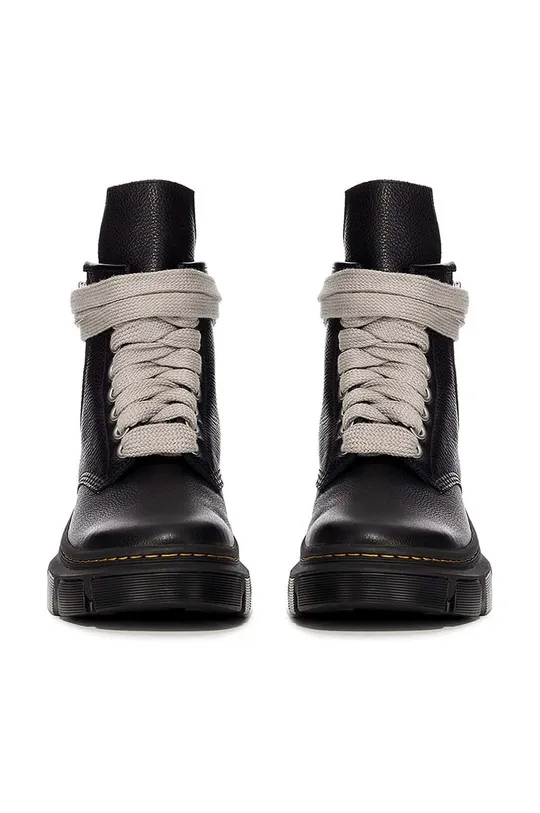 Кожаные полусапожки Rick Owens x Dr. Martens 1460 Jumbo Lace Boot чёрный