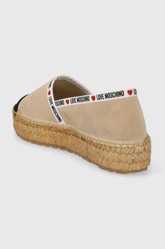 Love Moschino espadryle zamszowe Cholewka: Materiał tekstylny, Skóra zamszowa, Wnętrze: Skóra naturalna, Materiał tekstylny, Podeszwa: Materiał syntetyczny