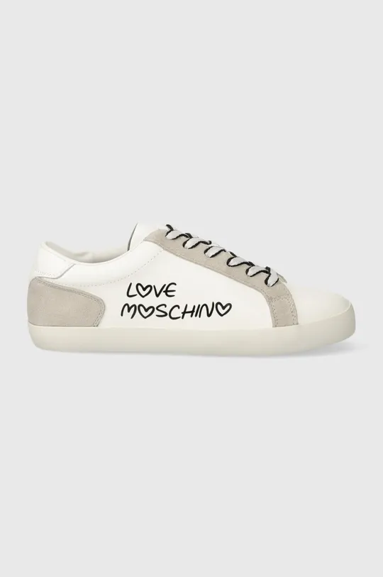 Δερμάτινα αθλητικά παπούτσια Love Moschino λευκό