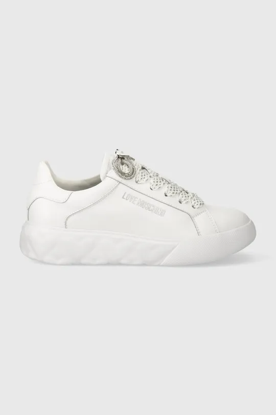Love Moschino sneakers in pelle bianco