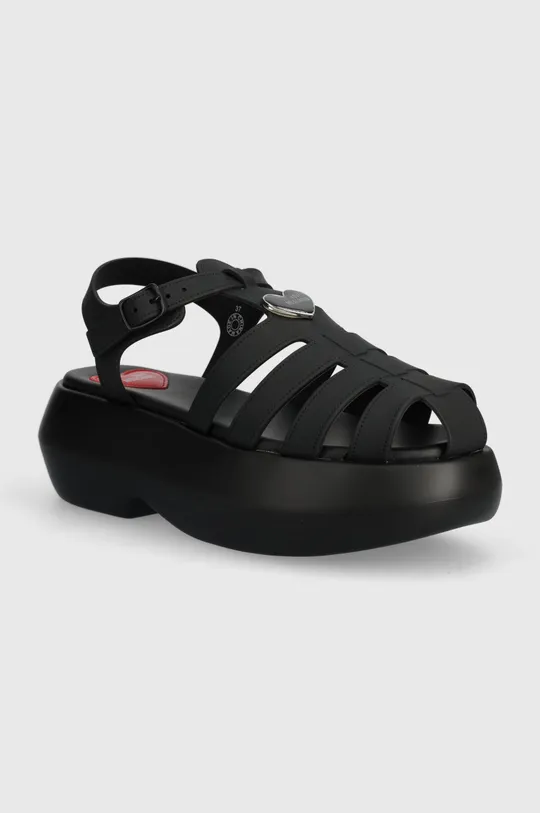 Sandále Love Moschino platforma čierna JA16247I0II38000