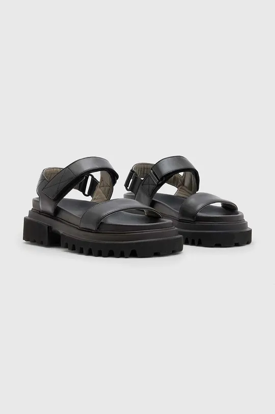 Kožne sandale AllSaints RORY crna