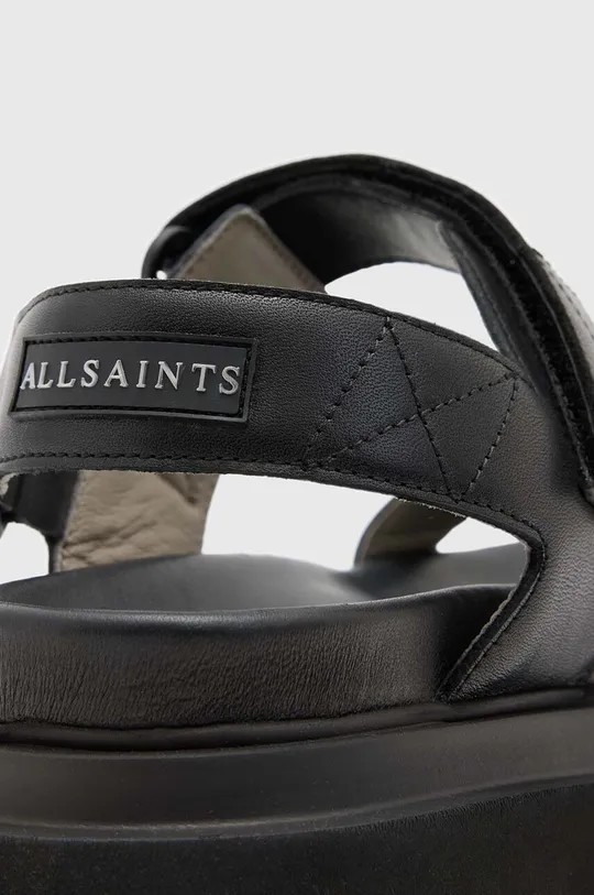 czarny AllSaints sandały skórzane RORY