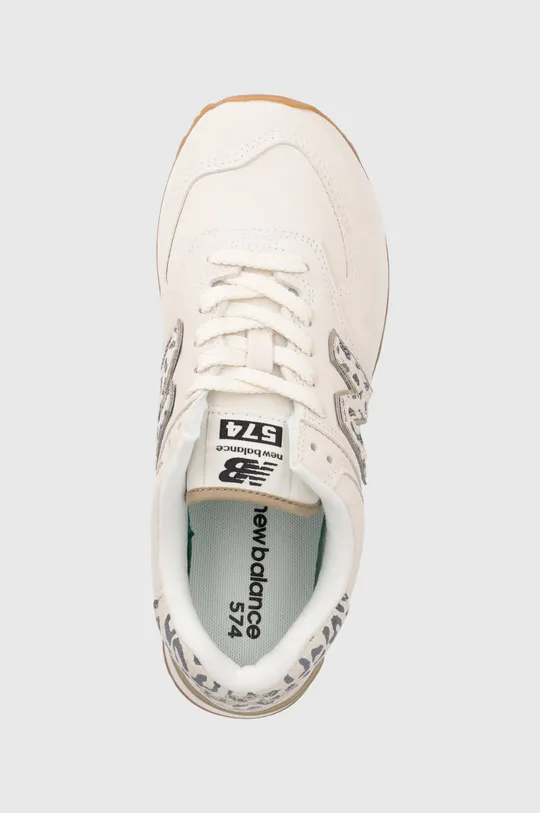 beige New Balance suede sneakers WL574XD2