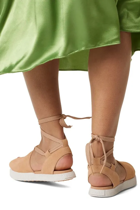 Sandale od brušene kože Sorel ONA STREETWORKS DRILLE F