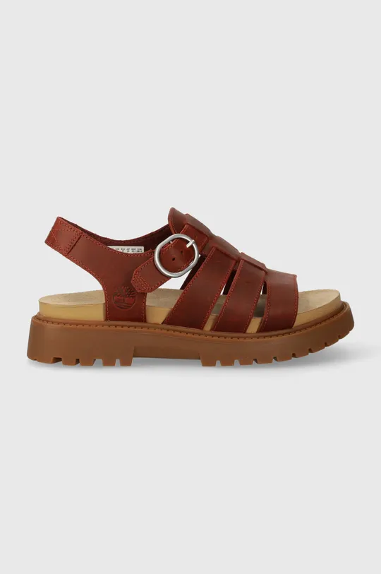Timberland leather sandals Clairemont Way red