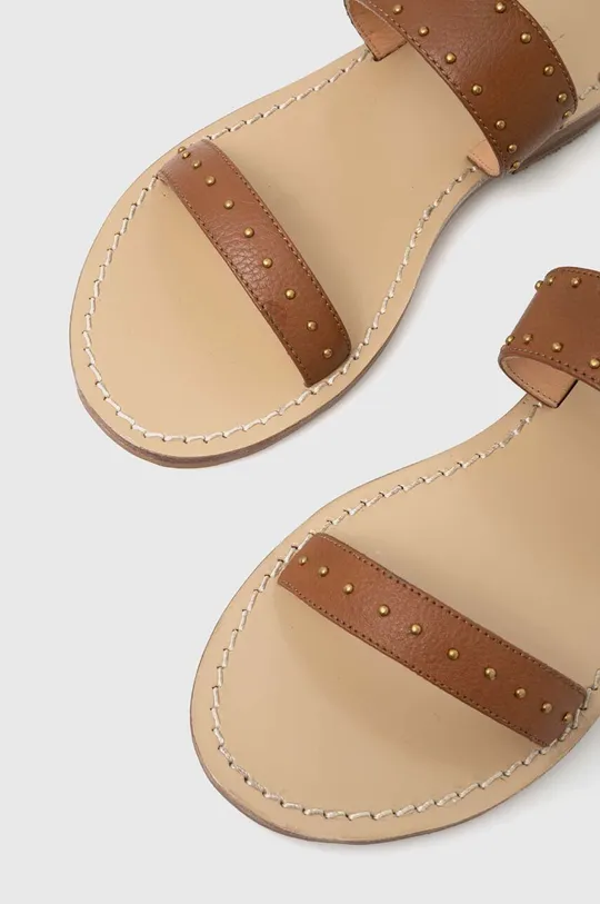 hnedá Kožené sandále Twinset