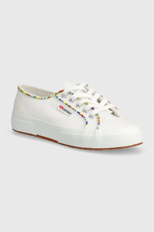 λευκό Πάνινα παπούτσια Superga 2750 MULTICOLOR BEADS Γυναικεία