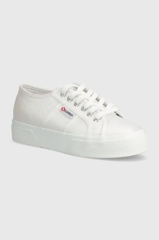 λευκό Πάνινα παπούτσια Superga 2740 PLATFORM LAME Γυναικεία