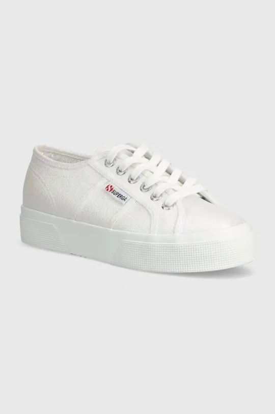 biały Superga tenisówki 2740 PLATFORM LAME Damski