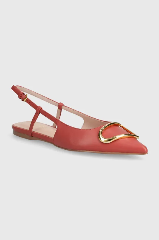 piros Coccinelle bőr balerina cipő Női