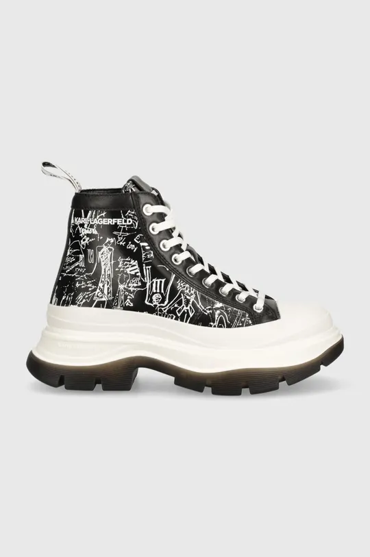 Δερμάτινα ελαφριά παπούτσια Karl Lagerfeld LUNA μαύρο