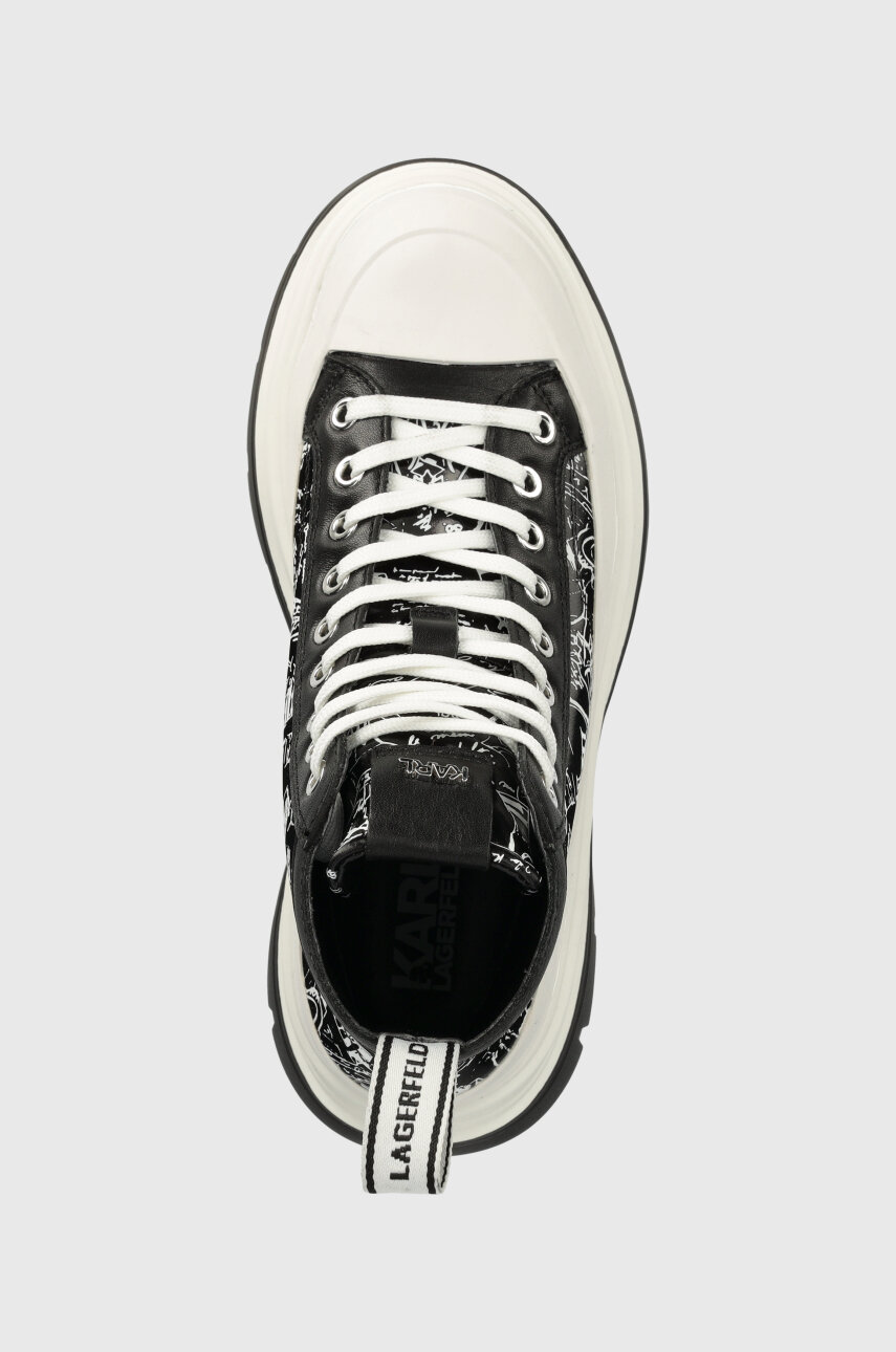 fekete Karl Lagerfeld bőr sneaker LUNA