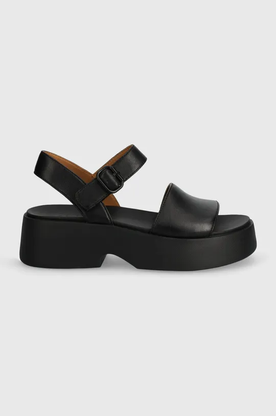 Usnjeni sandali Camper Tasha črna