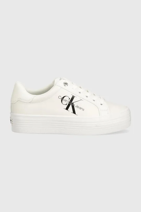Calvin Klein Jeans sneakersy VULC FLATFORM LACEUP biały