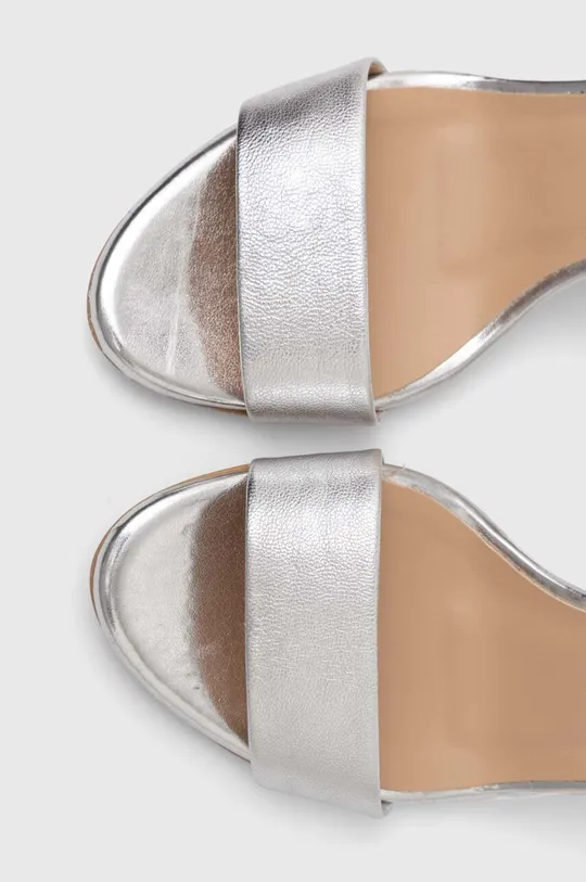 srebrna Kožne sandale Wojas