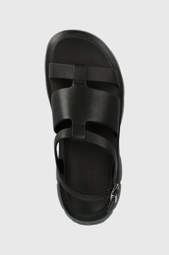 čierna Kožené sandále Karl Lagerfeld SUN TREKKA