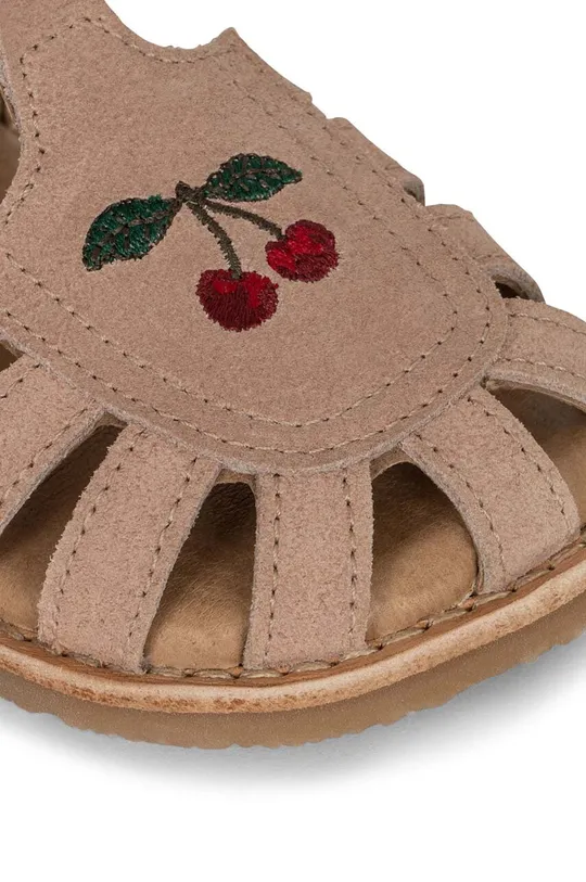 Detské semišové sandále Konges Sløjd ružová